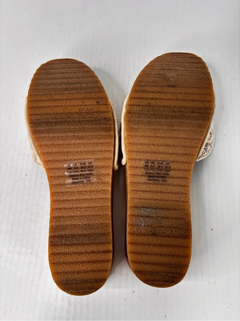 Dr. Scholl's Original Too Mesh Crochet Platform Slide Sandals Sz 8 Anthropology